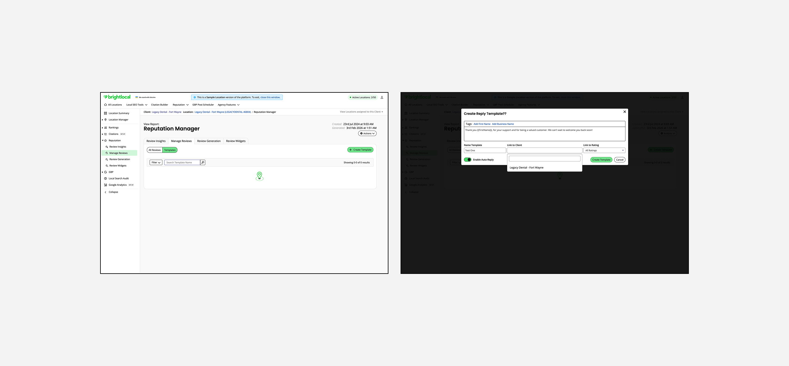 AI review response in Reputation Manager