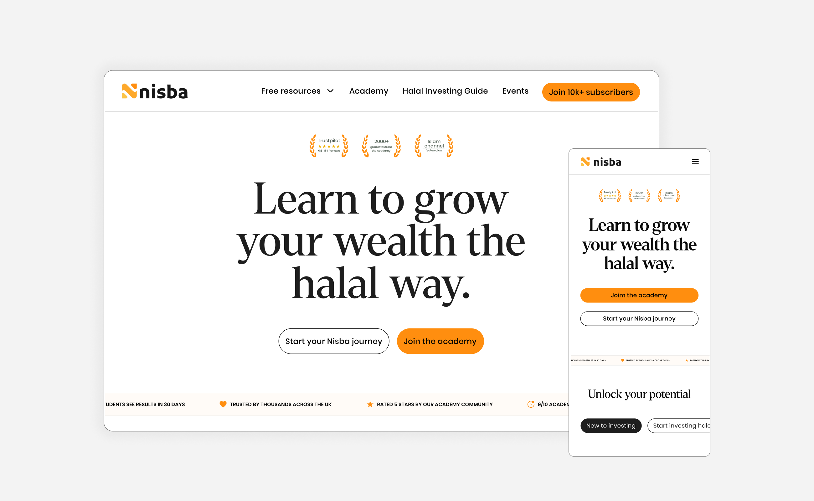 Redesigned homepage